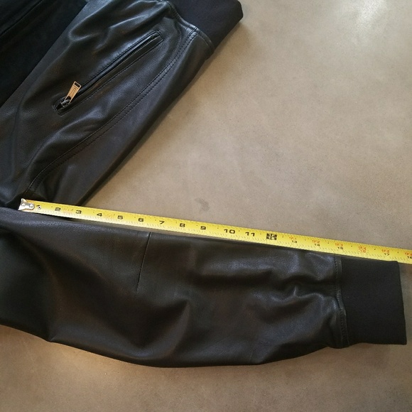 Kent and Curwen leather bomber jacket